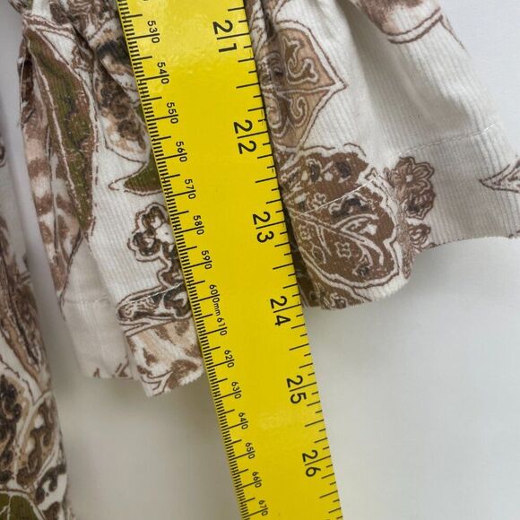 Pilcro Women's Small White Paisley Long Sleeve Open Back Mini Dress Cotton - Picture 13 of 13